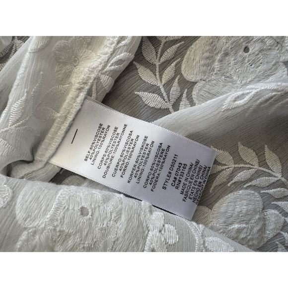 Eri + Ali Ancona XS Lace White Dress Boho Peasant Cottagecore Anthropologie - Picture 13 of 16